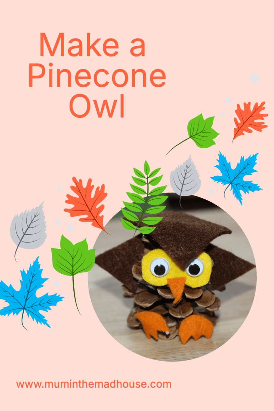 Looking for a fun and educational craft for your kids? This DIY Pinecone Owl project is perfect! Using items found in nature, your children will love making their own little owls. Ideal for fall and great for developing fine motor skills. Follow our easy step-by-step guide!
