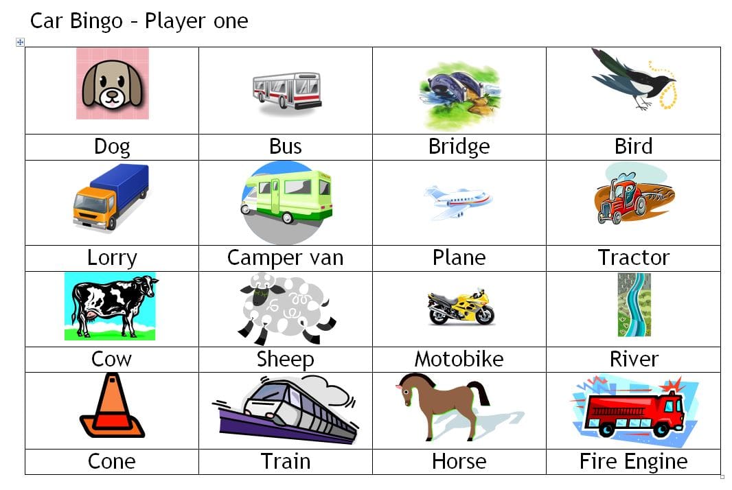 car bingo 1