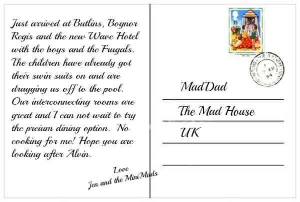 blank postcard back