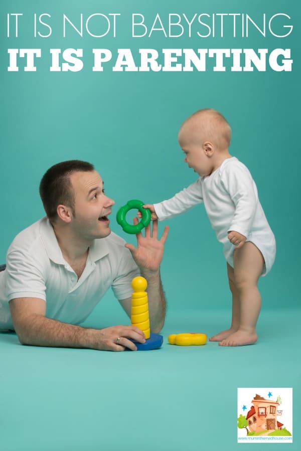 Father playing with son