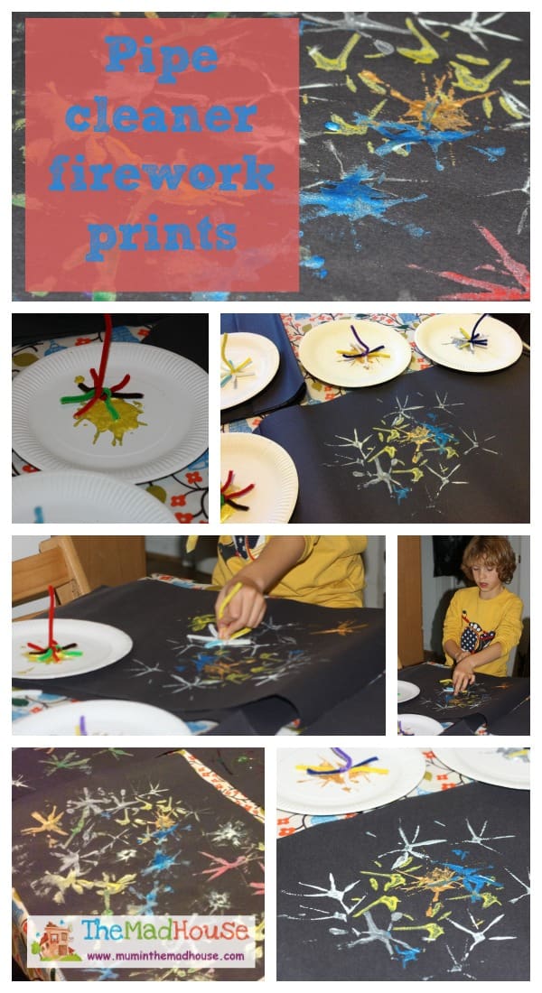 pipecleaner fireworks Collage