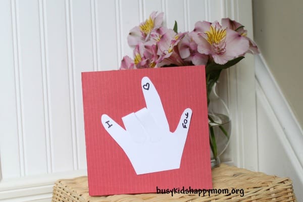 sign language mothers day card