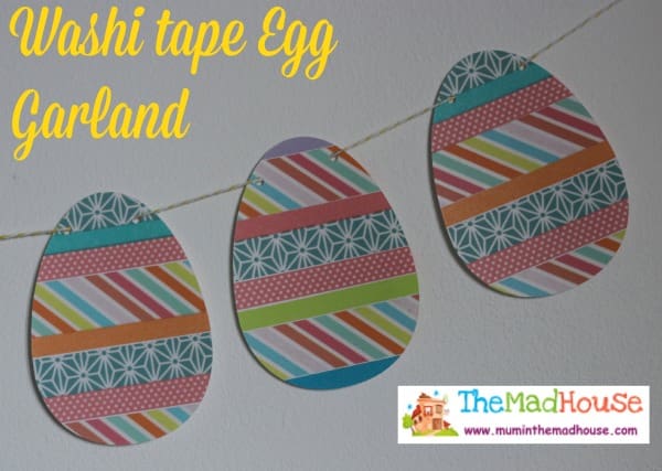 Washi tape easter garland