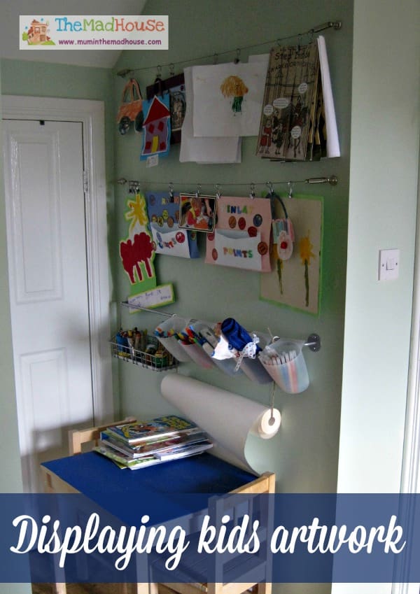 displaying kids artwork