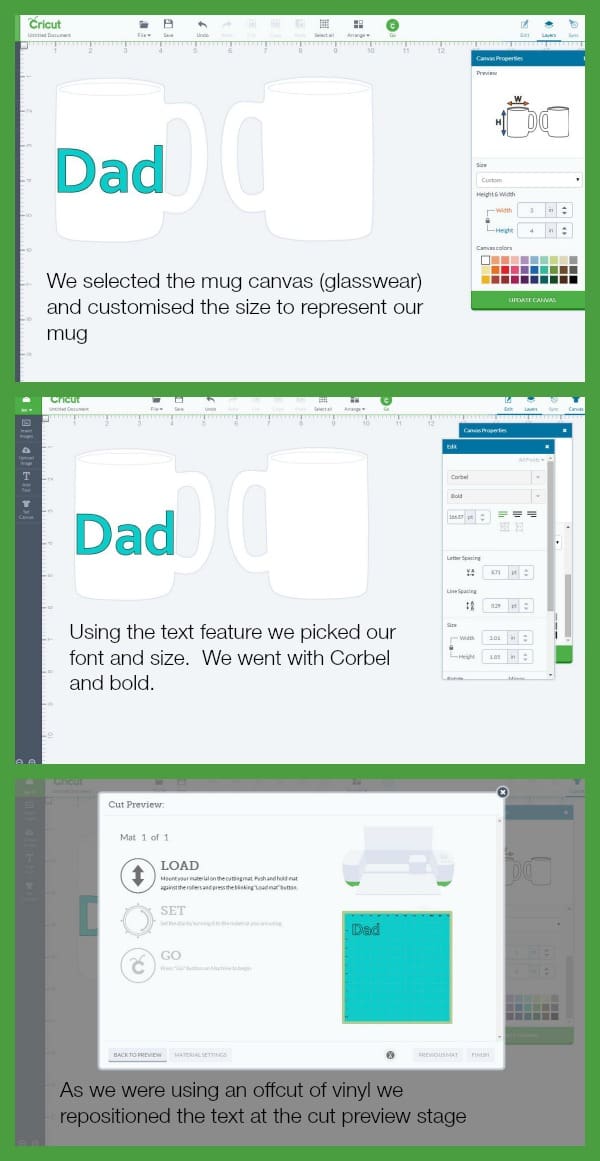 how to personalised mug with cricut explore