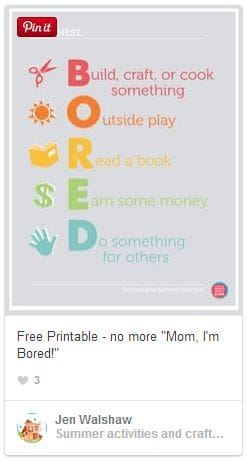 bored printable