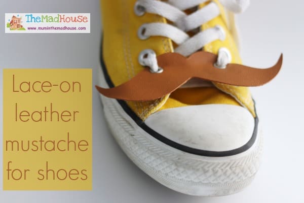 lace on leather mustache for soes