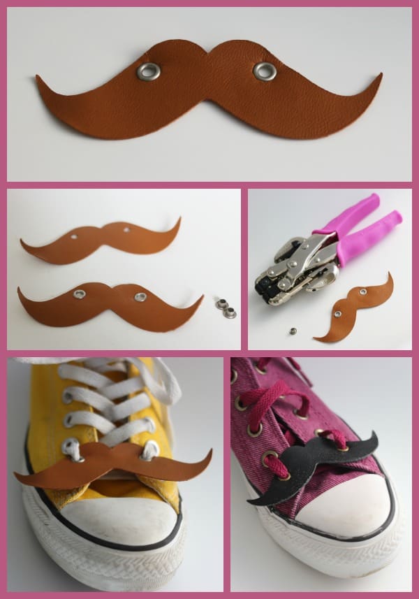shoe moustache collage