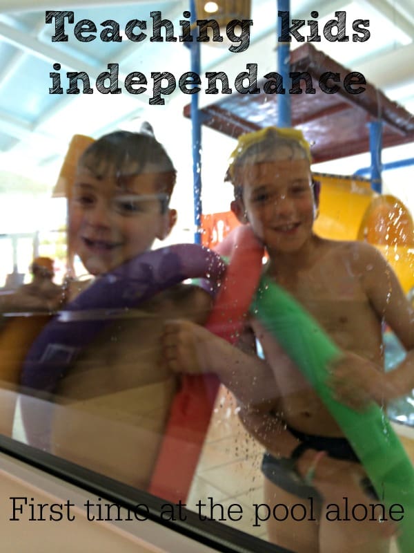 Teaching kids independance - First time at the pool alone