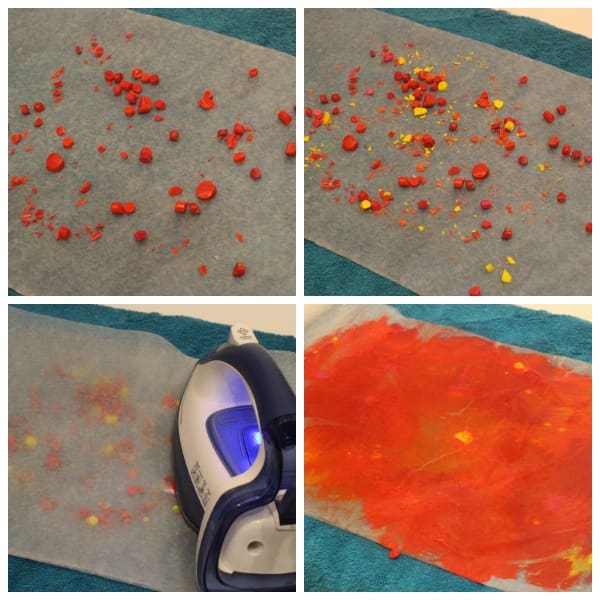 Melted wax flowers