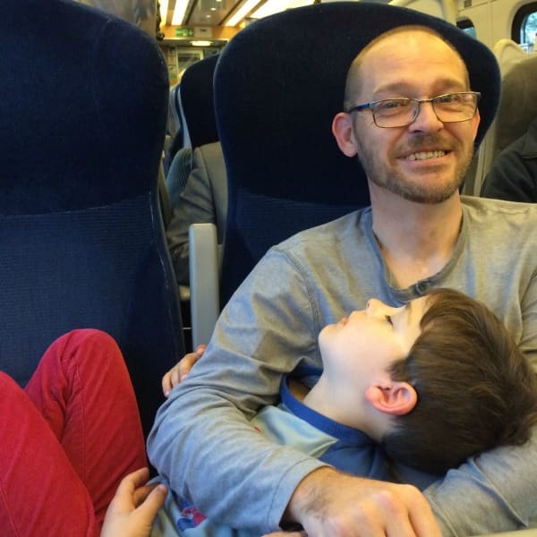 Mini on the train