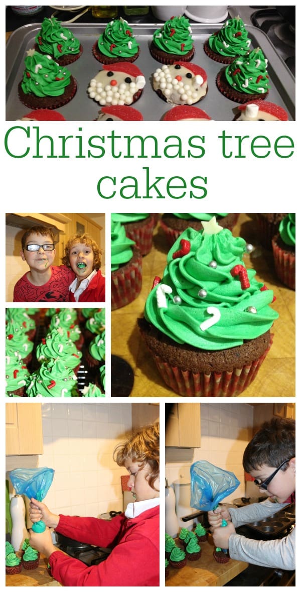 Christmas Tree Cupcakes or fairy cakes