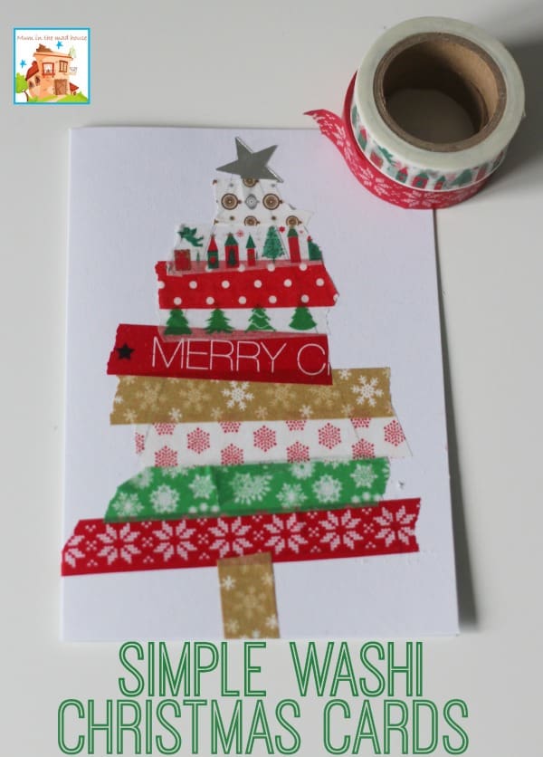 simple washi christmas cards