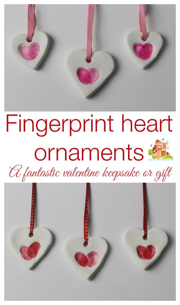 Fingerprint heart ornaments