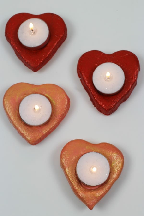 Salt dough tea light holders