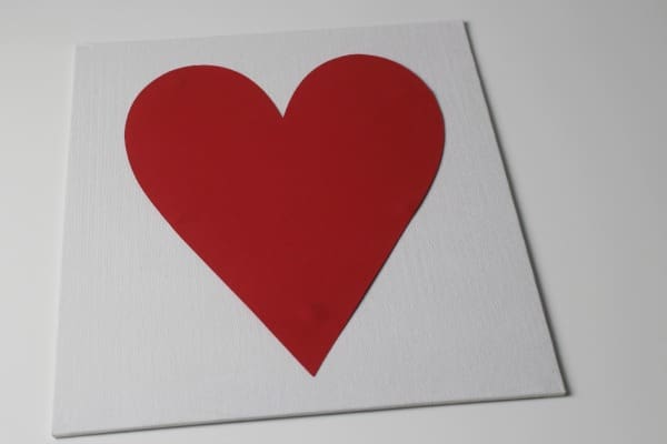 family fingerprint relief heart art canvas
