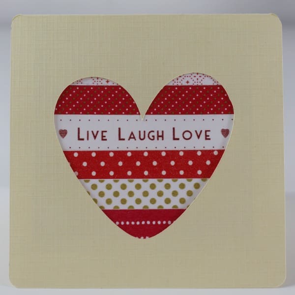 washi tape heart card