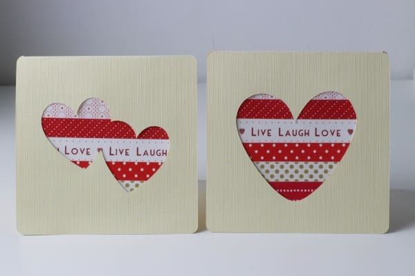 washi tape valentines cards