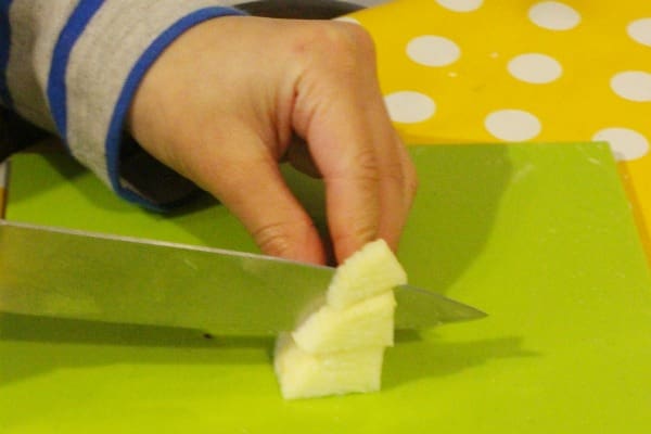kids chopping