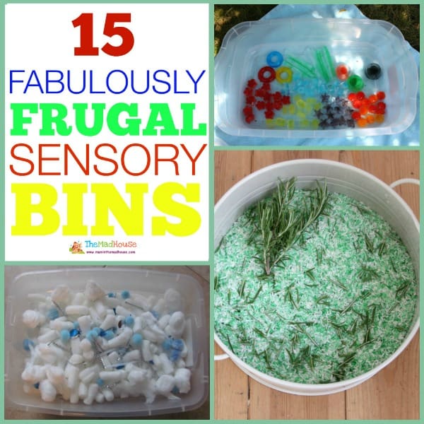 Fabulously Frugal sensory Bins
