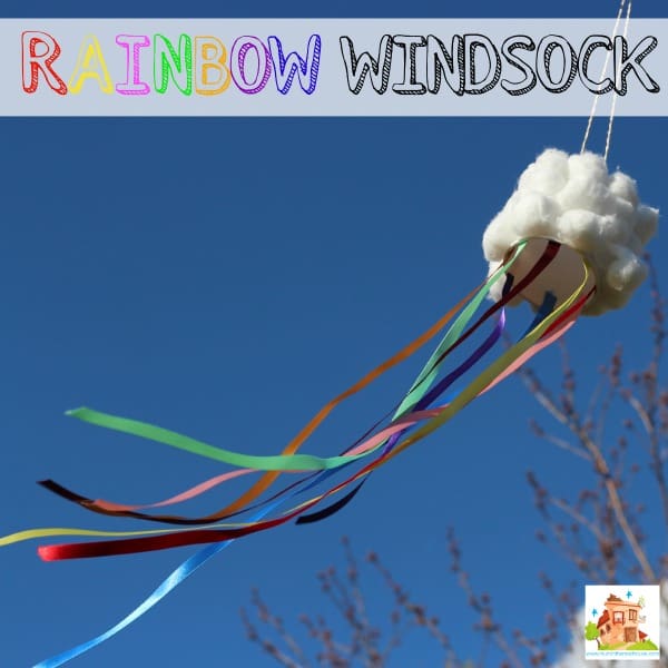 How to make a Rainbow Windsock How to make a rainbow windsock with a fab cloud wind catcher. This is a super fun kids craft, perfect for learning about the wind and the weather http://bit.ly/******/
