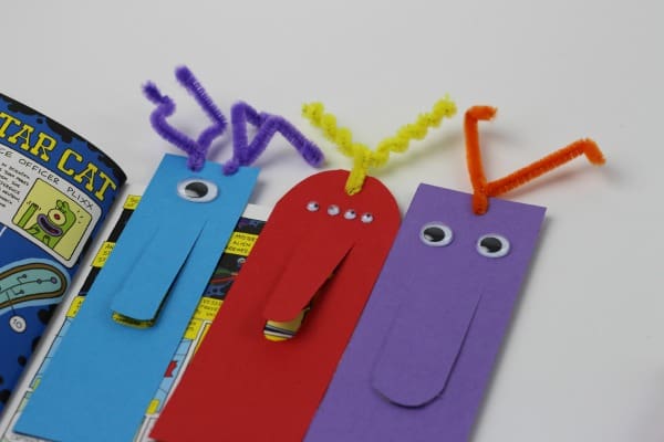 Books will be a whole lot more fun when your kids make their own cute Big Nose Monster Bookmarks