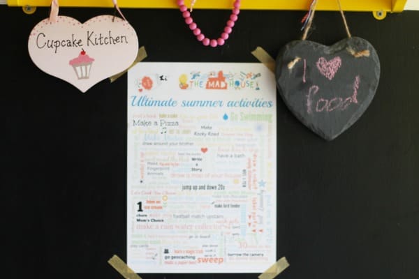 summer printable on wall