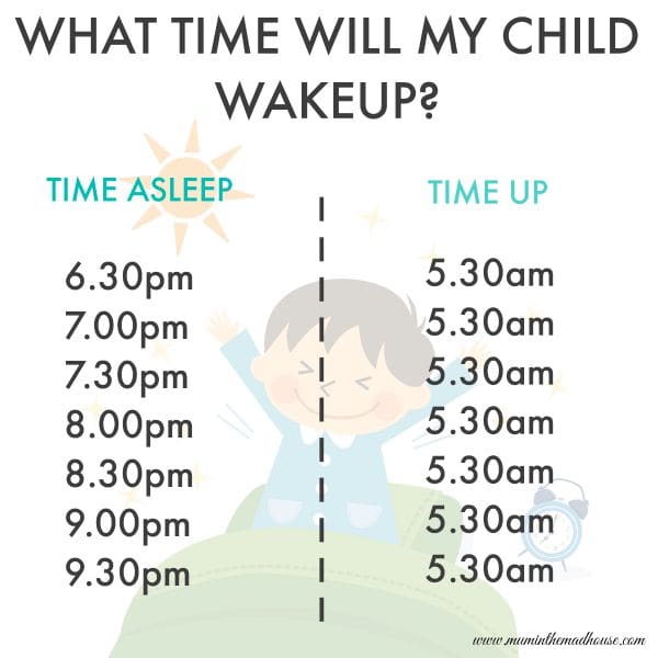 What time will my child wake up