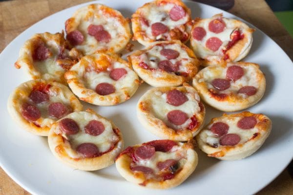 mini pizza bites finished