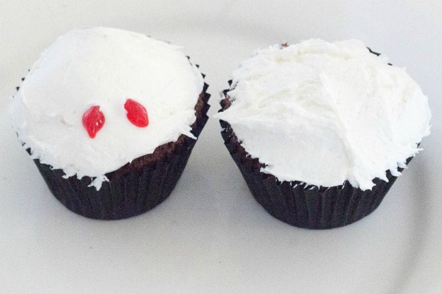 Vampire Bite Cupcakes