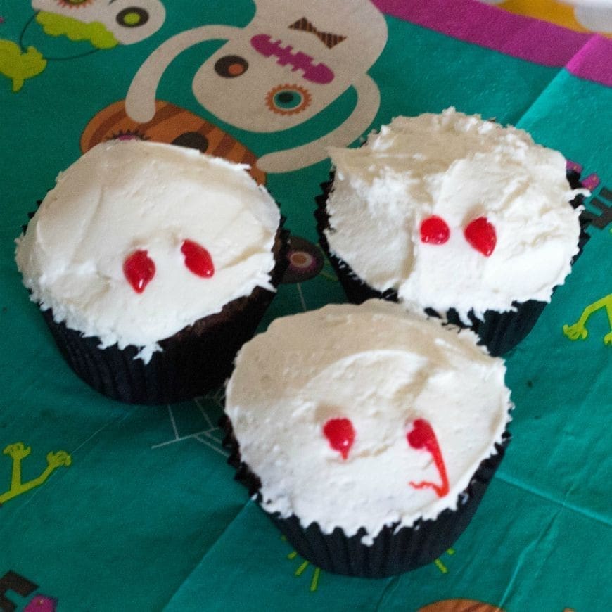 Vampire Bite Cupcakes