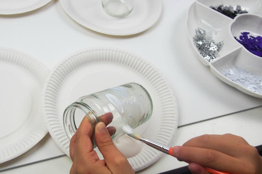Simple jar lanterns for Halloween