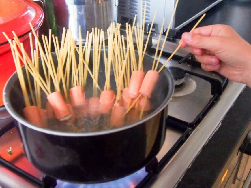  hairy hot dogs or scary spaghett