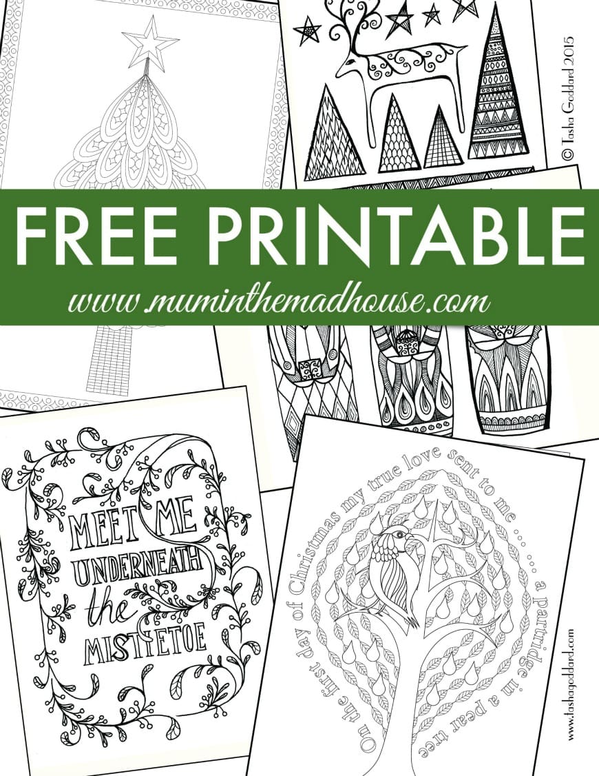 Free Christmas Colouring Pages for Adults and Teens