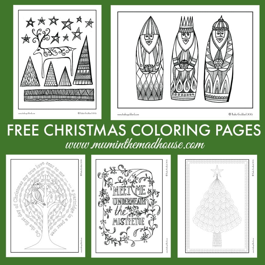Free Christmas Colouring Pages for Adults and Teens