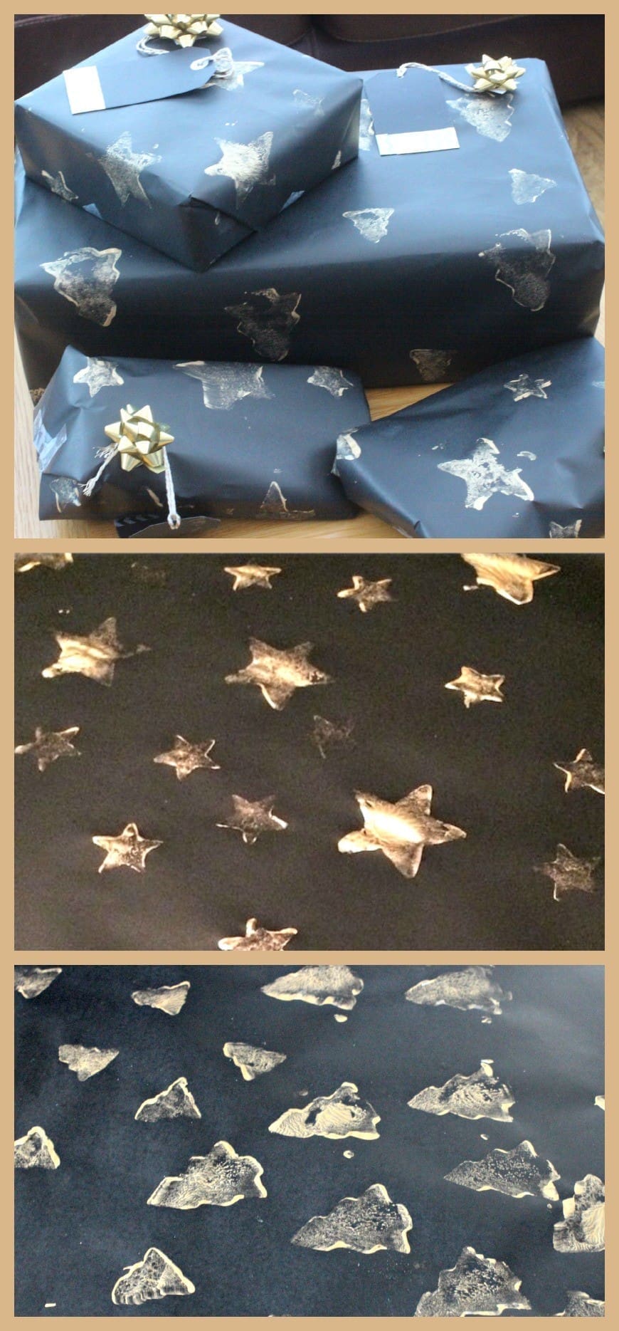 Homemade gift wrap