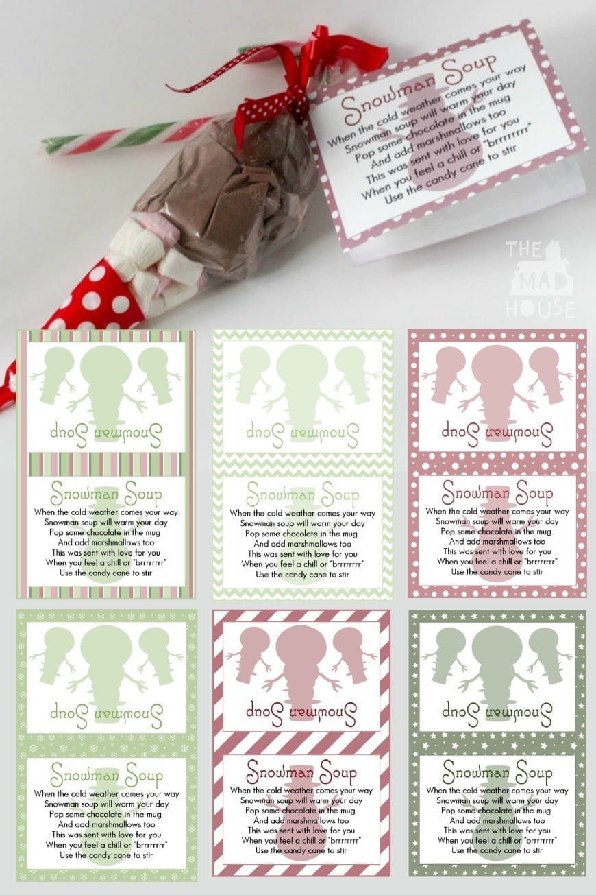 Snowman Soup and free printable labels 