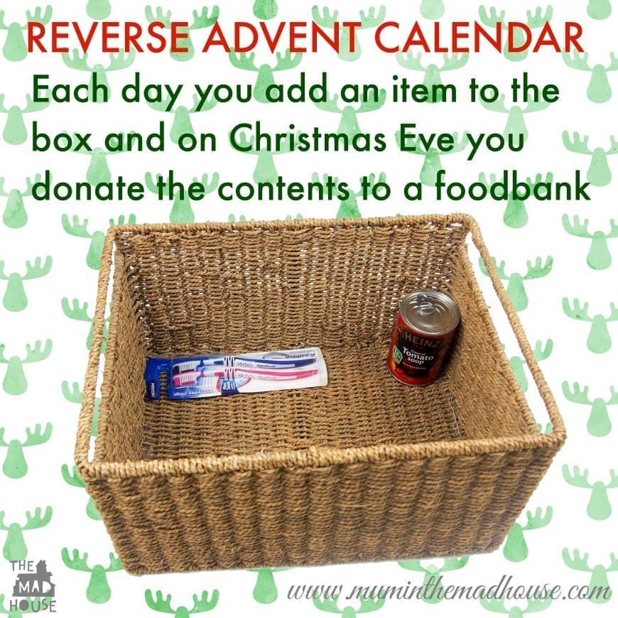 reverse advent calendar
