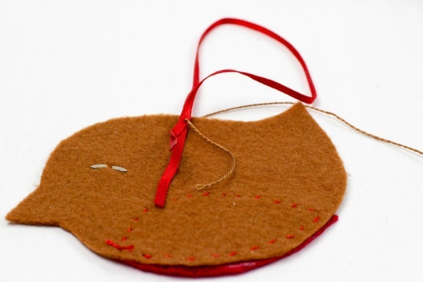 Felt Robin Christmas Ornament
