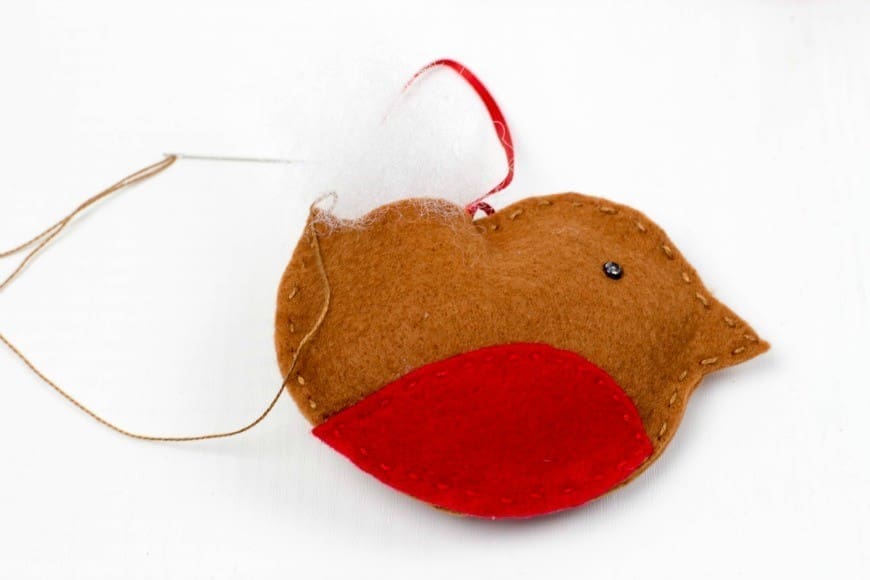Felt Robin Christmas Ornament