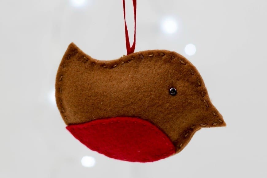 Felt Robin Christmas Ornament
