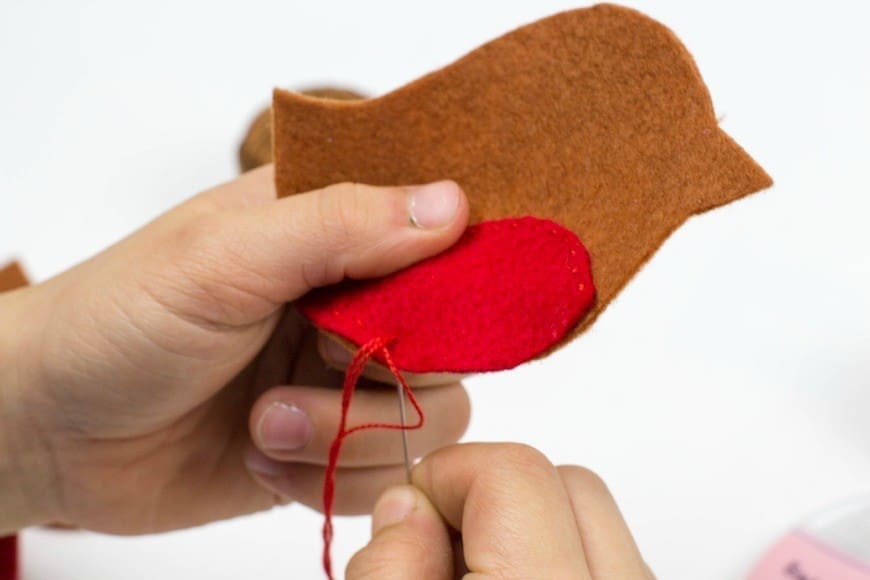 Felt Robin Christmas Ornament