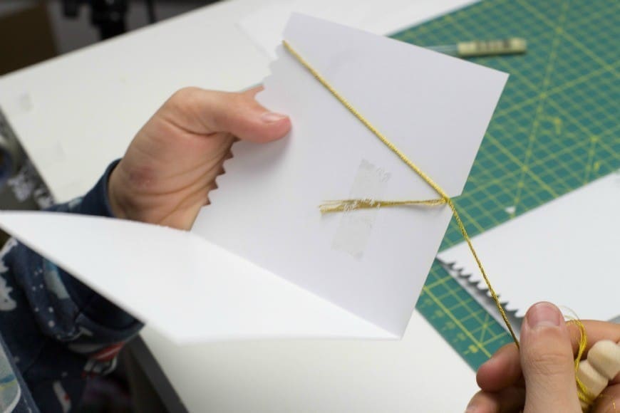 fine motor string art tree christmas