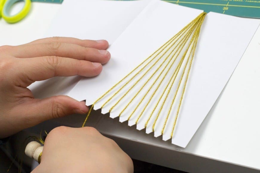 fine motor string art tree christmas