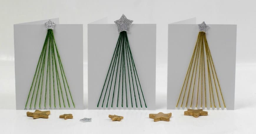 fine motor string art tree christmas