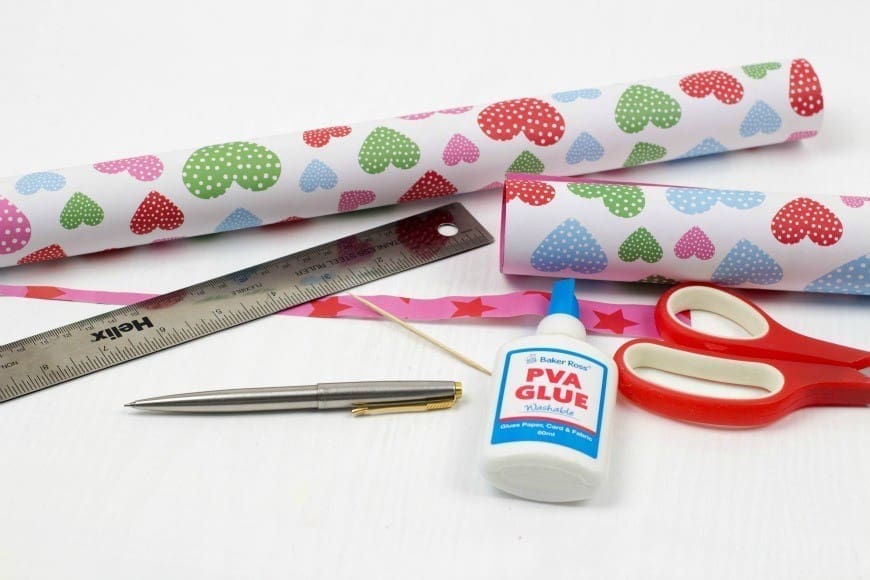 How to make paper beads from wrapping paper