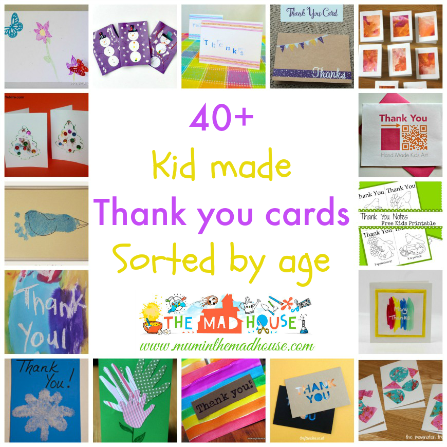 Kid made thank you cards