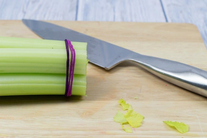 Printing Flowers with Celery Stalks