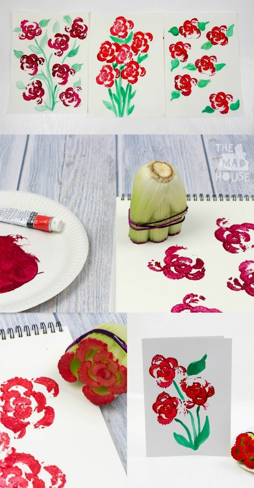 Printing Flowers with Celery Stalks