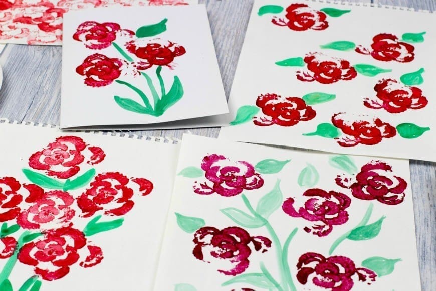 Printing Flowers with Celery Stalks